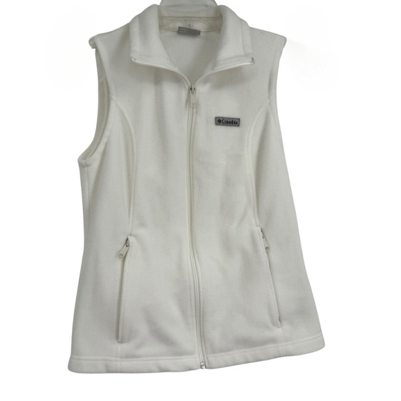 Columbia Jackets & Blazers - Columbia Women's White Full Zip Flannel Vest Size Medium w/ Zipper Pockets